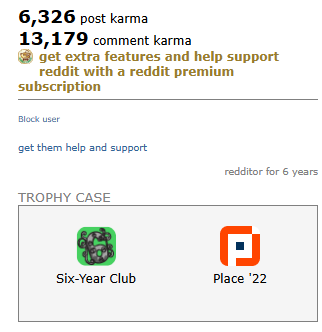 REDDIT ACCOUNT with 19505 karma, Post KARMA 6326 and Comment Karma 13179, 6 years 2 months